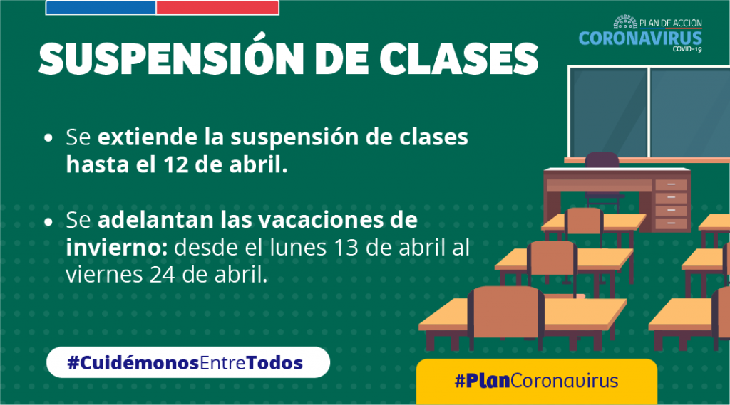 GOBIERNO EXTIENDE SUSPENSIÓN DE CLASES Instituto Nacional