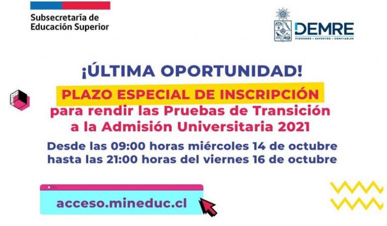 Nuevo Plazo Para InscripciÓn A La Prueba De TransiciÓn Universitaria Instituto Nacional 7354